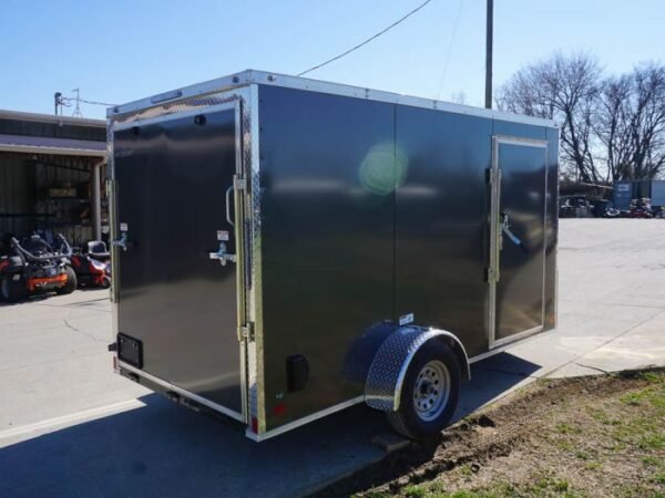 Enclosed Trailer 6'x12' Charcoal- V-Nose 3,500 lb. Axle Storage - Image 8