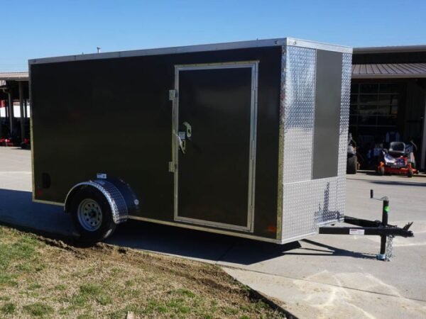 Enclosed Trailer 6'x12' Charcoal- V-Nose 3,500 lb. Axle Storage - Image 10