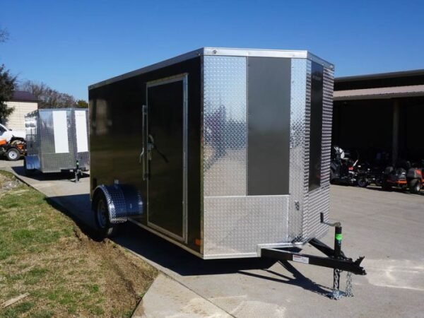 Enclosed Trailer 6'x12' Charcoal- V-Nose 3,500 lb. Axle Storage - Image 11