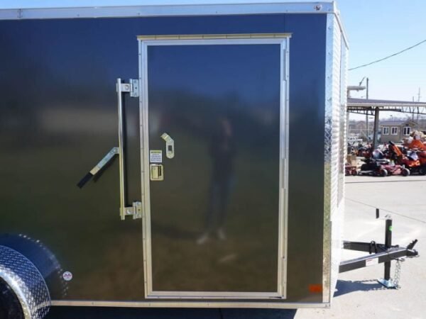 Enclosed Trailer 6'x12' Charcoal- V-Nose 3,500 lb. Axle Storage - Image 13