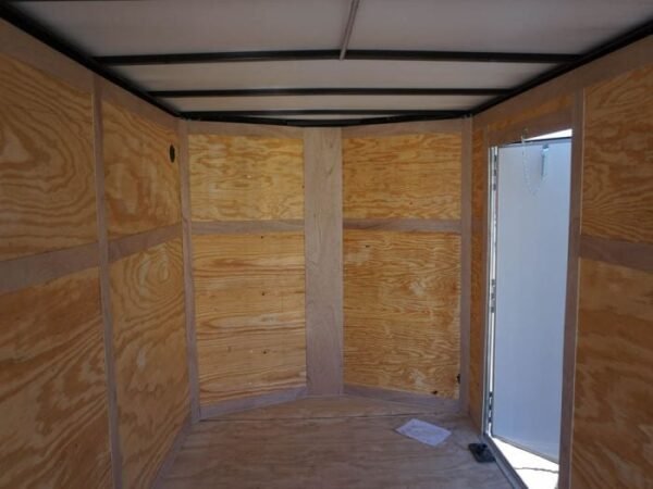 Enclosed Trailer 6'x12' Charcoal- V-Nose 3,500 lb. Axle Storage - Image 22