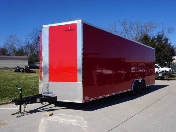 8.5x24 Red Enclosed Trailer (2) 5200lb Axles 7.5 Interior Height Storage - Image 3