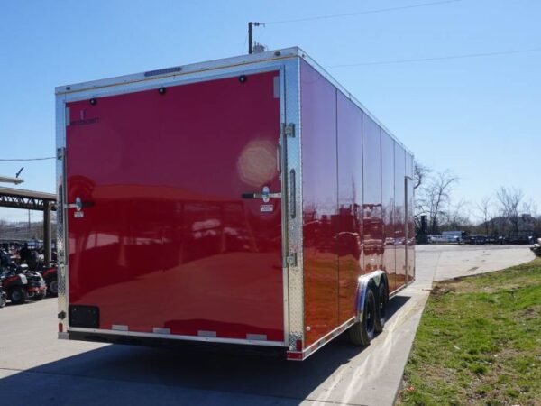 8.5x24 Red Enclosed Trailer (2) 5200lb Axles 7.5 Interior Height Storage - Image 9