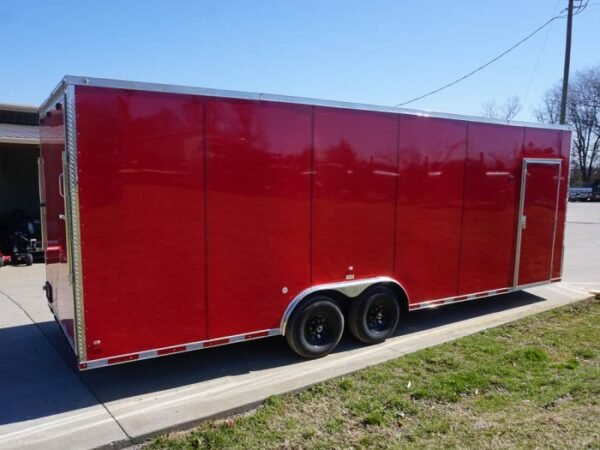 8.5x24 Red Enclosed Trailer (2) 5200lb Axles 7.5 Interior Height Storage - Image 10