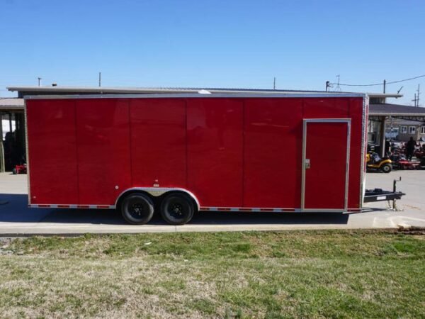 8.5x24 Red Enclosed Trailer (2) 5200lb Axles 7.5 Interior Height Storage - Image 11