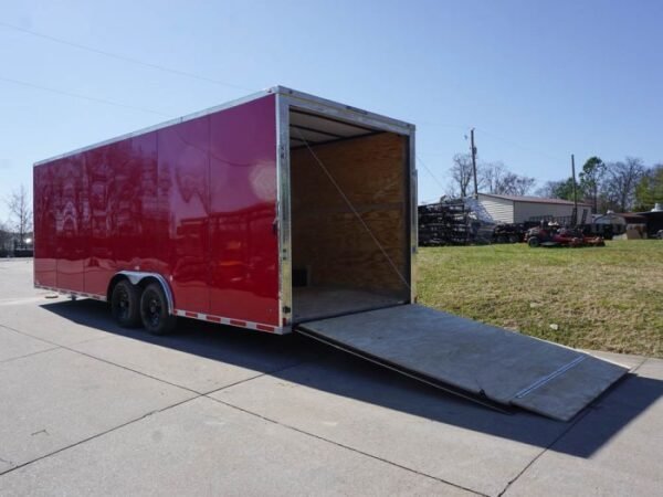 8.5x24 Red Enclosed Trailer (2) 5200lb Axles 7.5 Interior Height Storage - Image 14