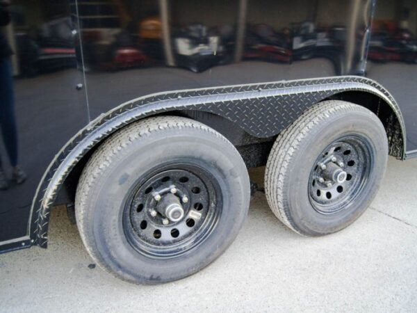 8.5x24 Black V-Nose Enclosed Trailer Blackout Pkg (2) 5,200lb Axles - Image 10