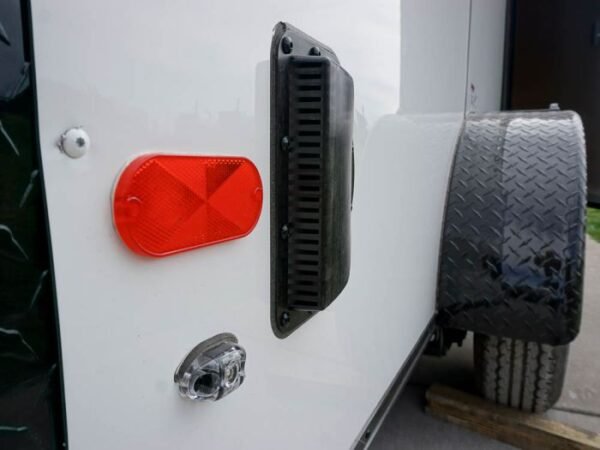 7x12 Enclosed Trailer White V-Nose Blackout Package 3,500lb Axle Storage - Image 11