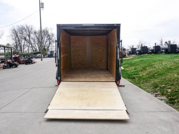 7x12 Enclosed Trailer White V-Nose Blackout Package 3,500lb Axle Storage - Image 14