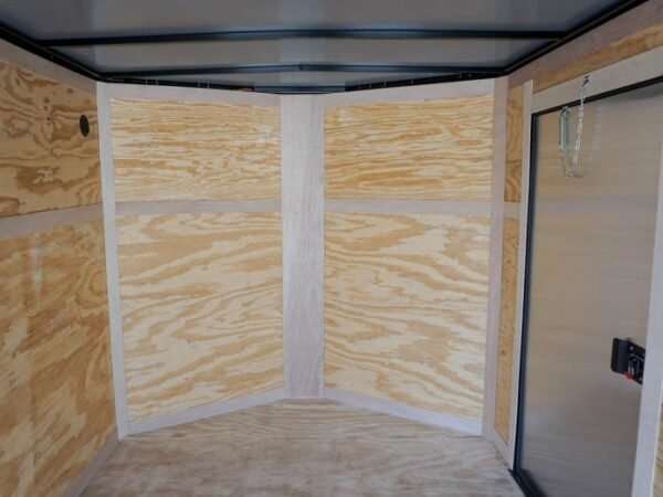 7x12 Enclosed Trailer White V-Nose Blackout Package 3,500lb Axle Storage - Image 20