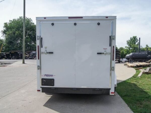 7x16 White V-Nose Enclosed Trailer with Elect Pkg (2) 3500lb Axle Storage - Image 5