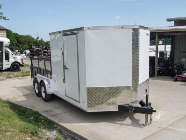 7x18 Hybrid Enclosed Trailer with Side Door (2) 5,200lb Axles Storage - Image 7