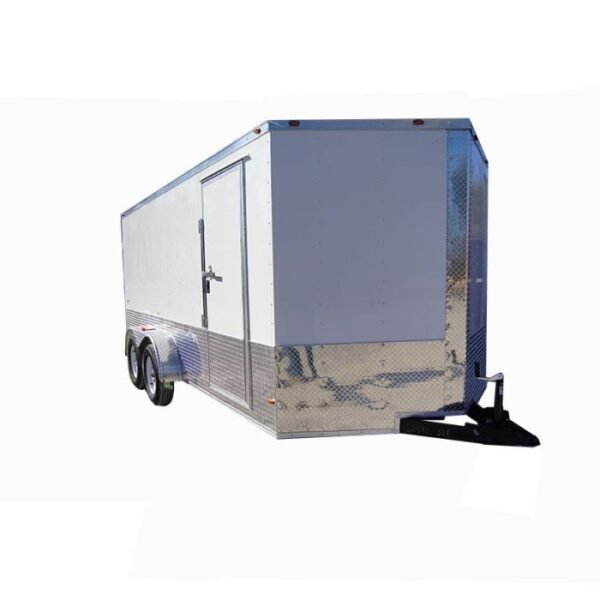 Enclosed Trailer 7'x16' White - V-Nose w/ Splash Guard Cargo Trailer Storage - Image 12