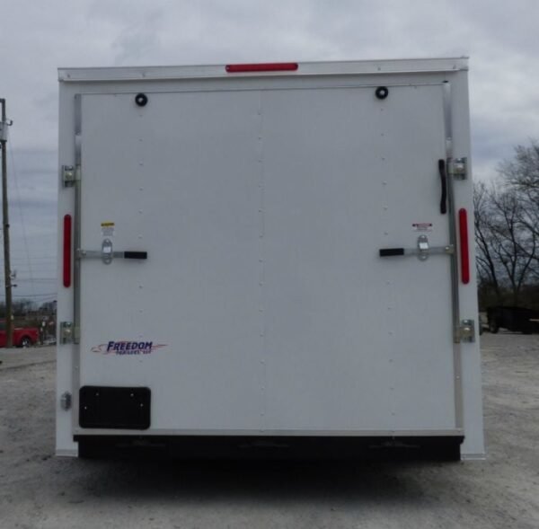 Enclosed Trailer 7'x14' White - V-Nose Lawn Mower Cargo Trailer Storage - Image 8