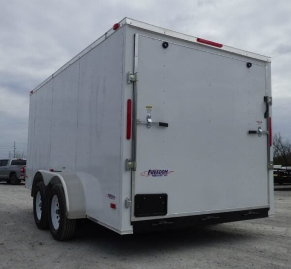 Enclosed Trailer 7'x14' White - V-Nose Lawn Mower Cargo Trailer Storage - Image 7