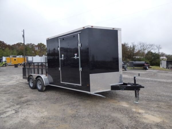 Enclosed Utility Hybrid Trailer 7'x18' with Side Ramp- Lawn Mower Equipment Hauler Storage - Image 8