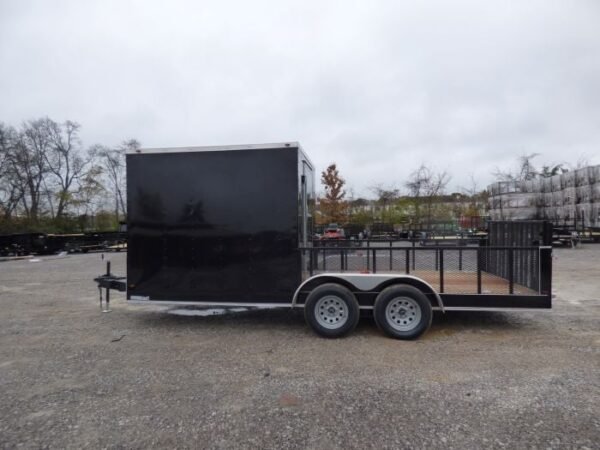 Enclosed Utility Hybrid Trailer 7'x18' with Side Ramp- Lawn Mower Equipment Hauler Storage - Image 15