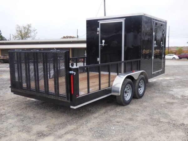 Enclosed Utility Hybrid Trailer 7'x18' with Side Ramp- Lawn Mower Equipment Hauler Storage - Image 7