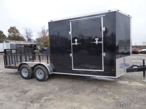 Enclosed Utility Hybrid Trailer 7'x18' with Side Ramp- Lawn Mower Equipment Hauler Storage - Image 5