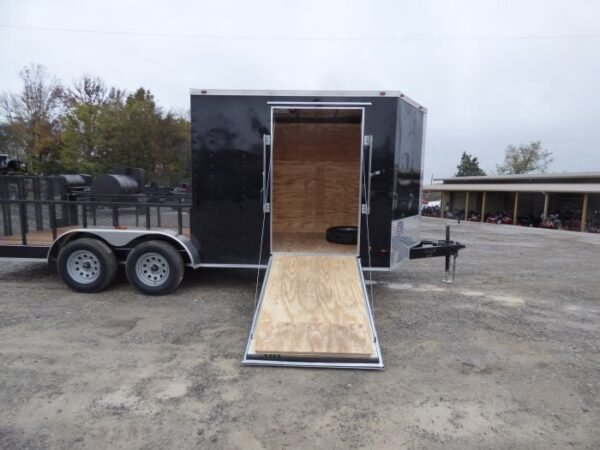 Enclosed Utility Hybrid Trailer 7'x18' with Side Ramp- Lawn Mower Equipment Hauler Storage - Image 19