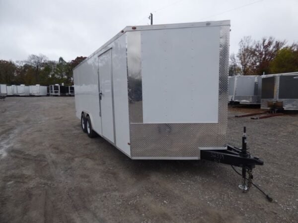 Enclosed Trailer 8.5' x 20' White 3500lb Axles - Cargo Hauler Storage - Image 2