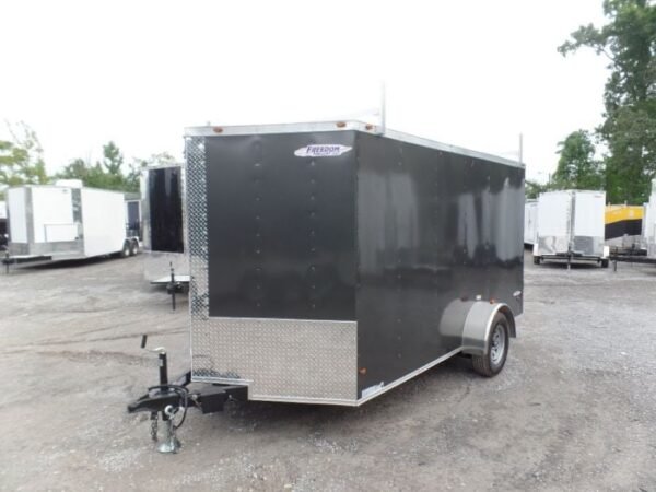 Enclosed Trailer 7'x12' Single Axle 3500 lbs V-Nose Storage - Image 3