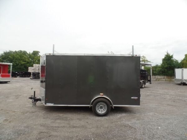 Enclosed Trailer 7'x12' Single Axle 3500 lbs V-Nose Storage - Image 4