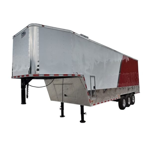 Enclosed Trailer 8.5' X 30' Red and White Custom Event Storage - Image 2