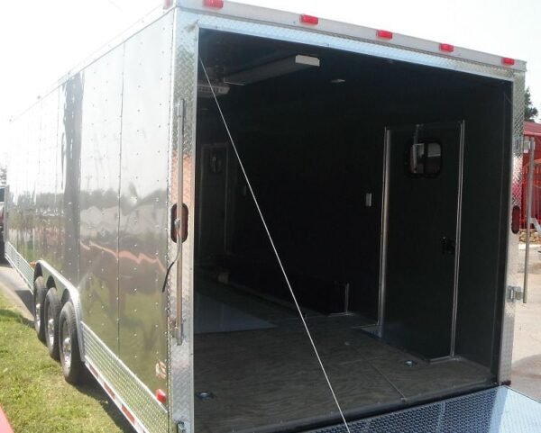 Enclosed Trailer 8.5'x36' Gooseneck Event Food Car Hauler (Silver) Storage - Image 4