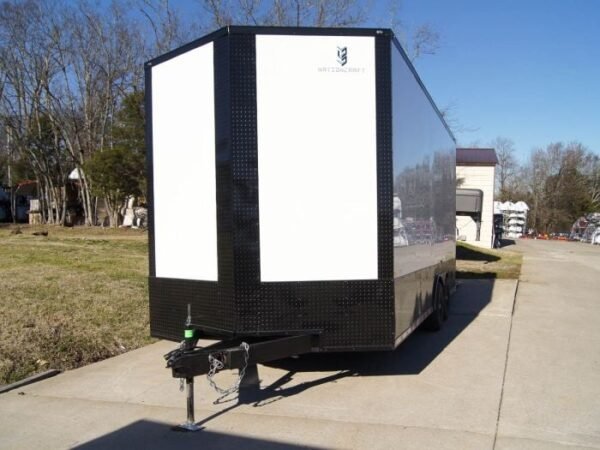 8.5x20 White V-Nose Enclosed Trailer with Blackout Pkg (2) 5,200lb Axles - Image 2