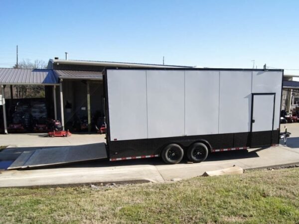 8.5x20 White V-Nose Enclosed Trailer with Blackout Pkg (2) 5,200lb Axles - Image 7