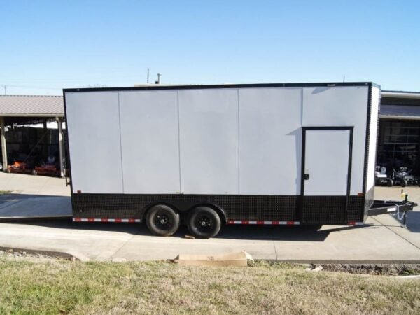 8.5x20 White V-Nose Enclosed Trailer with Blackout Pkg (2) 5,200lb Axles - Image 8