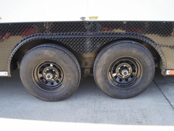 8.5x20 White V-Nose Enclosed Trailer with Blackout Pkg (2) 5,200lb Axles - Image 14