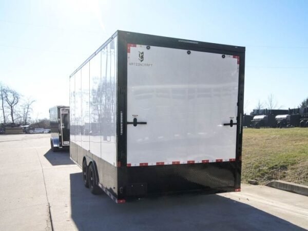 8.5x20 White V-Nose Enclosed Trailer with Blackout Pkg (2) 5,200lb Axles - Image 16