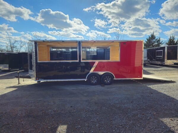 8.5' X 22' Red & Black Custom Enclosed Trailer