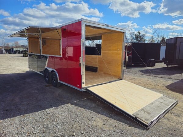 8.5' X 22' Red & Black Custom Enclosed Trailer - Image 2