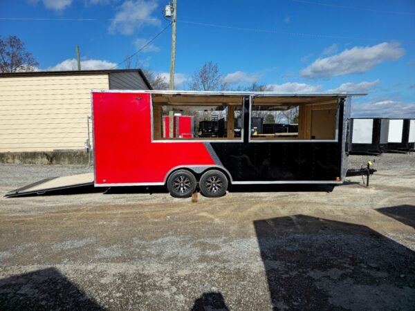 8.5' X 22' Red & Black Custom Enclosed Trailer - Image 5