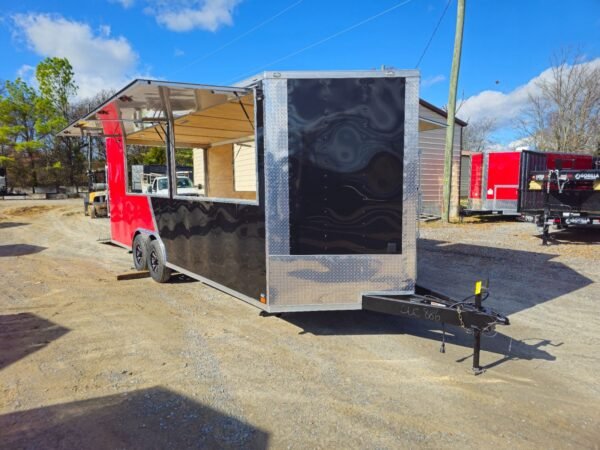 8.5' X 22' Red & Black Custom Enclosed Trailer - Image 6