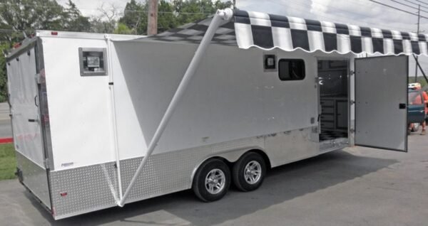 Enclosed Trailer 8.5'x24' White - Lawn Mower Car Bike Hauler Storage - Image 2