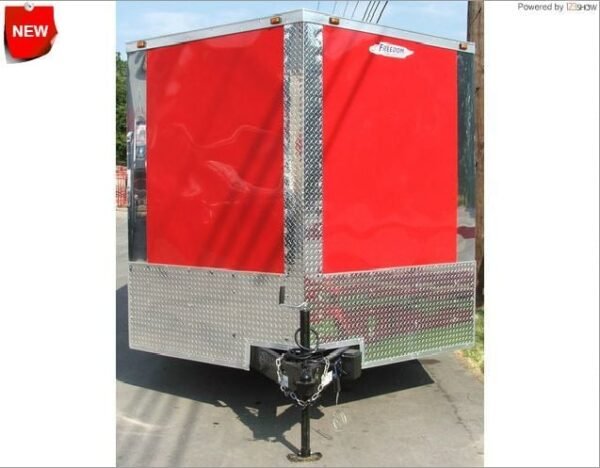 Enclosed Trailer 8.5'x26' Red - Motorcycle Car Lawn Equipment Hauler Storage - Image 7