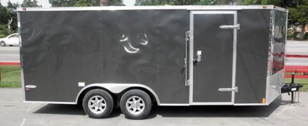 Enclosed Trailer 8.5'x18' Grey - Custom Enclosed Car Bike Cargo Hauler Storage - Image 8