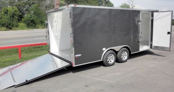 Enclosed Trailer 8.5'x18' Grey - Custom Enclosed Car Bike Cargo Hauler Storage - Image 4