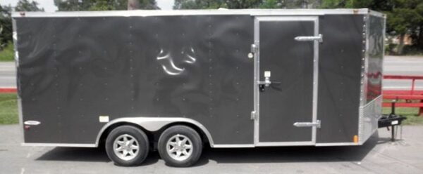 Enclosed Trailer 8.5'x18' Grey - Custom Enclosed Car Bike Cargo Hauler Storage - Image 6