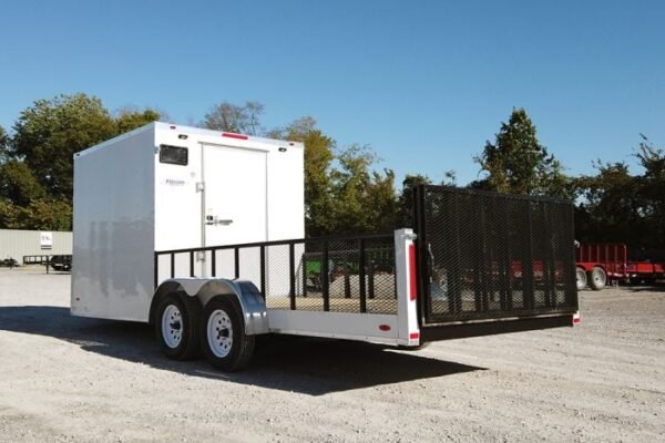 Enclosed Utility Hybrid Trailer 7'x20' - Lawn Mower Equipment Hauler Storage - Image 21