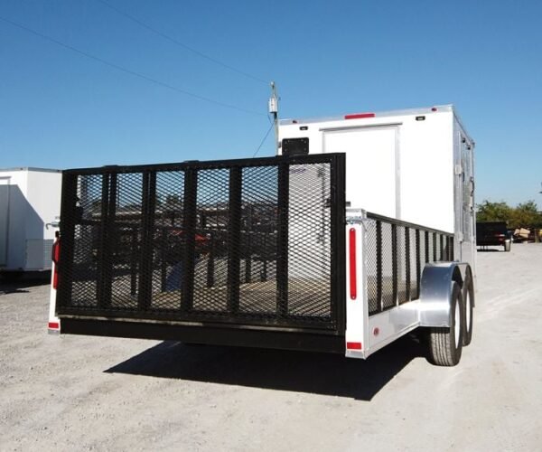 Enclosed Utility Hybrid Trailer 7'x20' - Lawn Mower Equipment Hauler Storage - Image 18