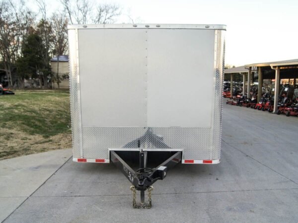 8.5 x 32 Silver Flat Nose Enclosed Trailer with (3) 7K Axles - Image 3