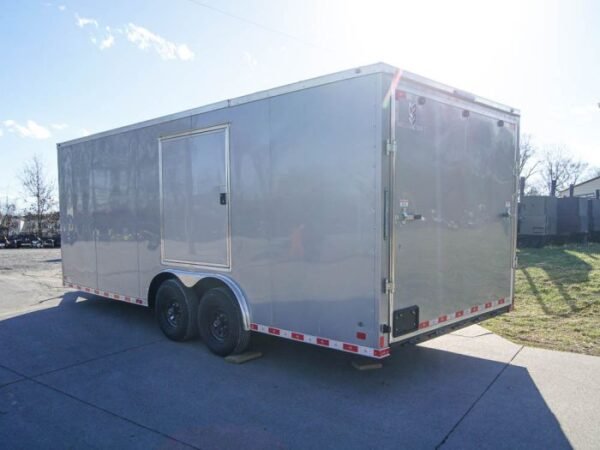 8.5x20 Silver V-Nose Slant Top Enclosed Trailer (2) 5200lb Axles - Image 5