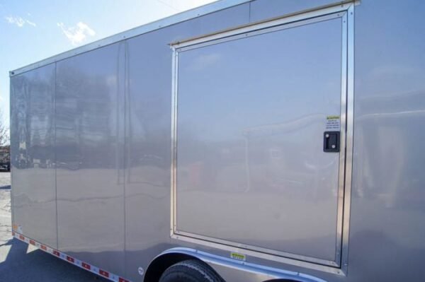 8.5x20 Silver V-Nose Slant Top Enclosed Trailer (2) 5200lb Axles - Image 12