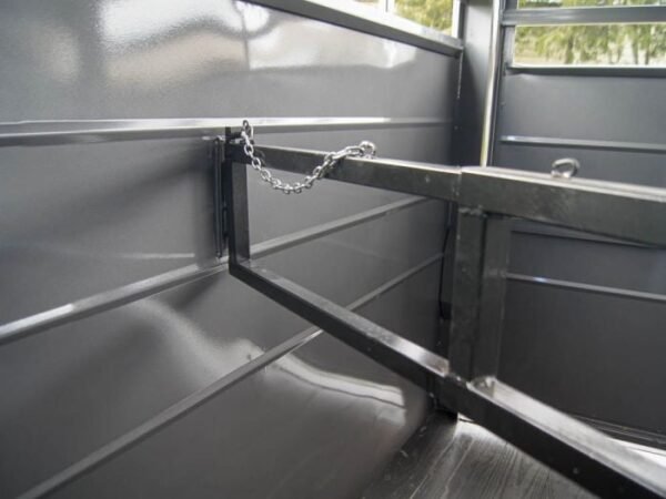 14ft Charcoal Horse Livestock Cattle Trailer (2) 3,500lb Axles with Dressing Room - Image 14