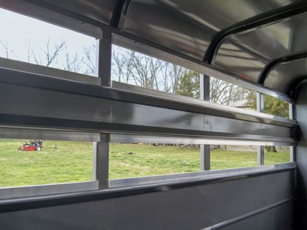 14ft Charcoal Horse Livestock Cattle Trailer (2) 3,500lb Axles with Dressing Room - Image 17